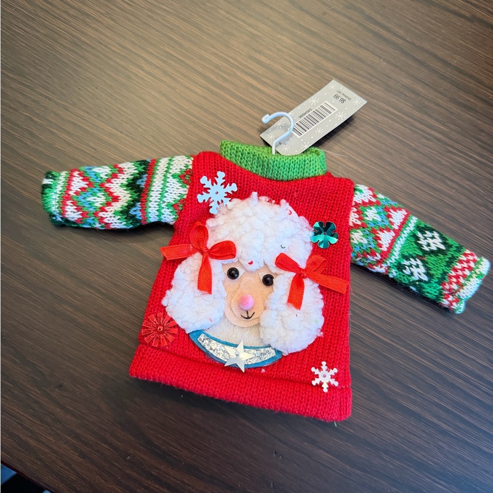 Poodle Ornament - Ugly Christmas Sweater
